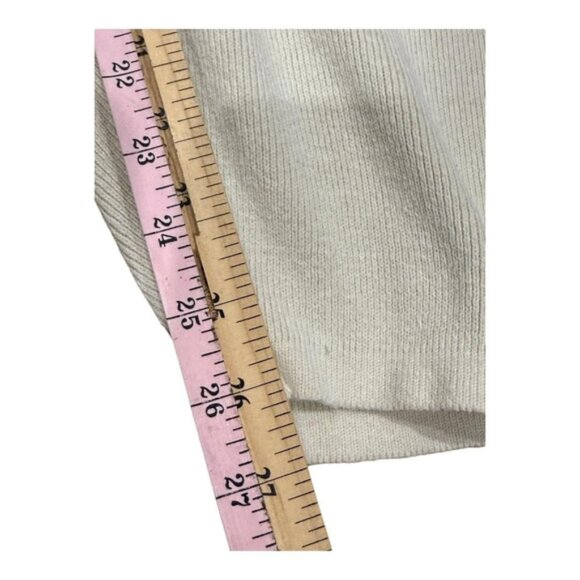 Sincerely Jules Pants Womens XL Beige Knit Joggers Ribbed Waist Cuffed Pockets - Picture 2 of 7